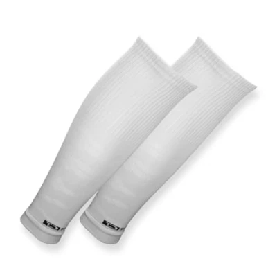 Imagen de Tapedesign Tubes Pro, 1 par de Medias fútbol (sin Calcetines), Color Blanco para Mujeres, Hombres y niños Mangas espinilleras largas hasta la Rodilla