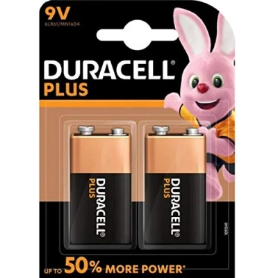 Imagen de Duracell Plus Pilas 9 V/6LR61 (Paquete de 2)