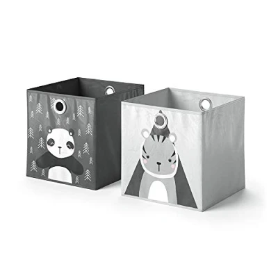 Imagen de Vicco Caja plegable, Gris, 30 x cm Lote de 2