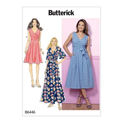 Imagen de Butterick Patterns MCCALL &#039;s patrón 6446 A5, E Instrucciones para Hacer Vestidos, Tallas 6 14, Multicolor
