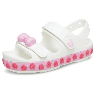 Imagen de Crocs Crocband Cruiser PET Chanclas de baño White/pink para niños, Talla: 20/21, Fibra sintética
