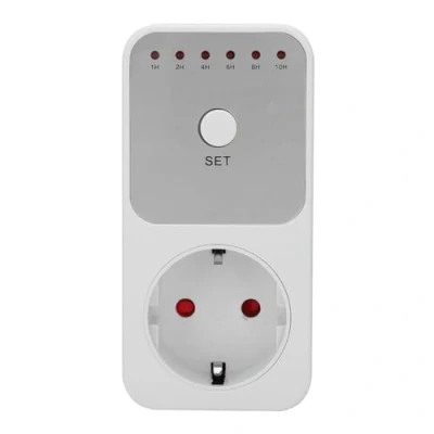 Imagen de Temporizador De Enchufe 230V 16A Cuenta Regresiva Digital 6 Ajustes Tiempo Salida Interruptor Toma Corriente para Consumo Energía Tensión Medición
