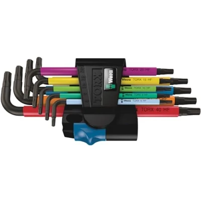 Imagen de Wera 05024179001 Llave acodada con función de sujeción, Set 9 Piezas
