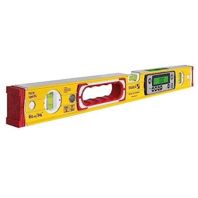 Imagen de STABILA Nivel de burbuja digital TECH 196 DL, 61 cm, resistente al agua y polvo IP67, 2 pantallas digitales, sin calibración, modos visualización: ,%, mm/m, in/ft, bolsa