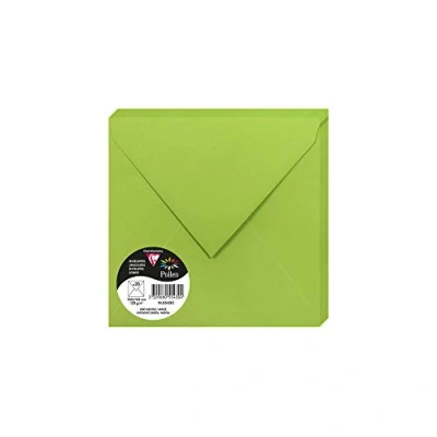 Imagen de Clairefontaine 11134C, Paquete de 25 Sobres simples, Formato cuadrado 16 x cm, 210 g/m², Color paline, Cartons d&#039;InvitationEvennements et Correspondance, Gama Pollen, Papel liso