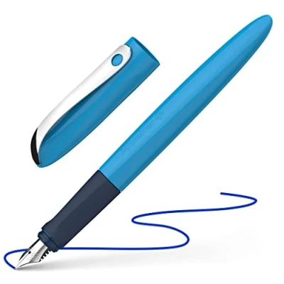 Imagen de Schneider 162113 Wavy pluma estilográfica (para diestros y zurdos, con para principiantes), color azul