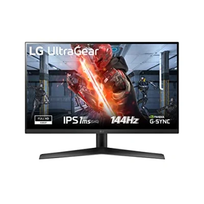 Imagen de LG 27GN60R B Monitor 27&quot; Ultragear Gaming FHD, Panel IPS de 1ms, HDR 10, 1920x1080, Dynamic Action Sync (Das Mode) y AMD FreeSync Premium 144Hz, HDMI 2.0, Negro