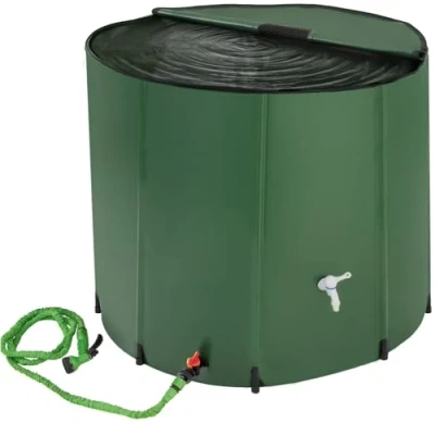 Imagen de tectake® Deposito Agua Lluvia Plegable, Bidón con Grifo, Bolsa Resistente Intemperie, Accesorios Camping, Garrafa Agua, Supervivencia, Fácil Montaje, Recolección 750 litros