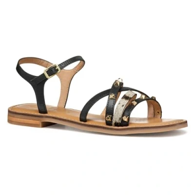 Imagen de Geox Maddalusiac Sandalias, Mujer, Talla: 35, Black/white Zapatos