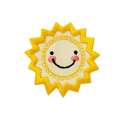 Imagen de Mono Quick Parche termoadhesivo para planchar de verano, diseño sol amarillo, 3,5 cm