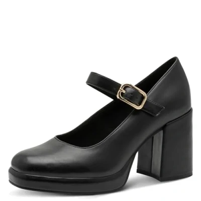 Imagen de MARCO TOZZI Zapatos de Mujer con Correa 2 24405 43, Bomba, Negro, 39 EU