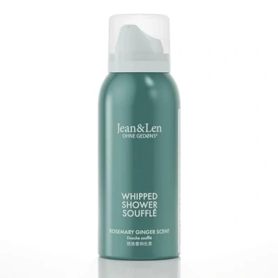 Imagen de Jean &amp; Len Soufflé de ducha Romero y Jengibre, con aceite almendras, jojoba babussa, para una limpieza perfumada, piel normal a seca, espuma en tamaño viaje, sin parabenos, 75 ml