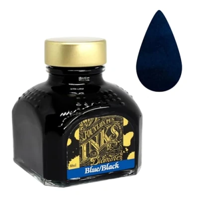 Imagen de Diamine Botella de tinta para pluma estilográfica azul/negra 80 ml