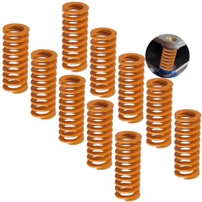 Imagen de CESFONJER muelles para impresora 3D de 0,31 pulgadas diámetro exterior 0,78 longitud, compresión M3, carga luz tornillo Creality CR 10 10S S4 Ender 3 (10 PCS)