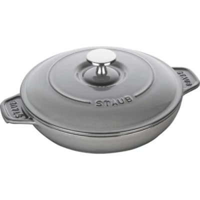 Imagen de Staub Fuente Redonda con Tapa, Hierro Fundido, Gris Grafito, 20 cm