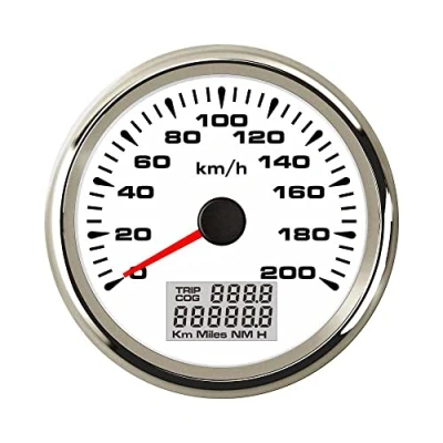 Imagen de ELING Auto GPS Velocímetro Velómetro 0 200KM/H Velocidad Odómetro Kilometraje para carreras de autos Motocicleta con luz fondo 85mm