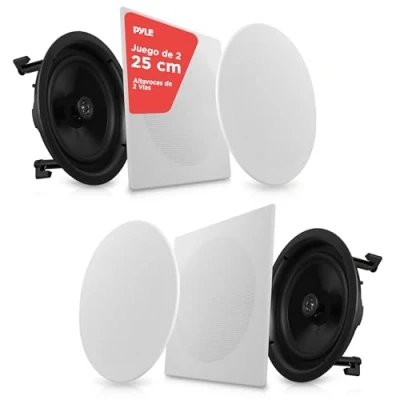 Imagen de Pyle PDIC16106 Blanco Altavoz Altavoces (De 2 vías, 2.0 Canales, Alámbrico, 35 20000 Hz, 16 Ω, Blanco)