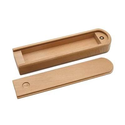 Imagen de Paintersisters® Jule Caja de madera para lápices (23 x 61 2,3 cm, haya finamente barnizada con tapa fija a presión facilitar el deslizamiento)