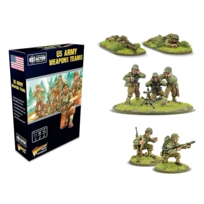 Imagen de Warlord Games US Army Weapons Teams miniaturas a escala de 28 mm para acción pernos altamente detalladas la Segunda guerra Mundial juegos mesa