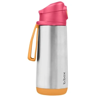 Imagen de b.box Botella de Agua Termo con Boquilla Deportiva Inclinar y Sorber Acero Inoxidable que Mantiene las Bebidas Frías Hasta 15h Calientes 8h 500 ml