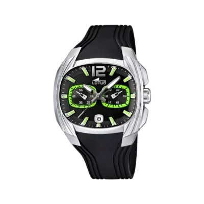 Imagen de Reloj LOTUS Para Hombre 15756/5 Outlet Caja de Acero inoxidable 316l Gris plata Correa Caucho Negro