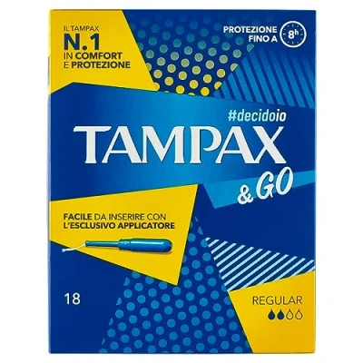 Imagen de TAMPAX &amp;GO REGULAR Pack de 18 almohadillas