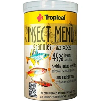 Imagen de Insect Menu GRANULES Size XXS 1000ml / 640g alimento para Peces multicomponente en Forma de pequeños granulado a Base 3 Insectos