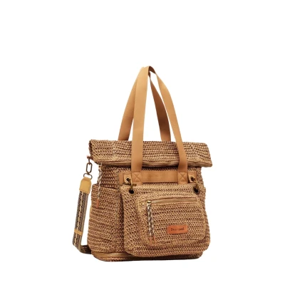 Imagen de Mochila de rafia para mujer Desigual Voyager