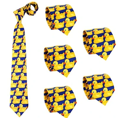 Imagen de Coeyos Corbata Ducky Azul y Amarillo de pato Original (5PC)