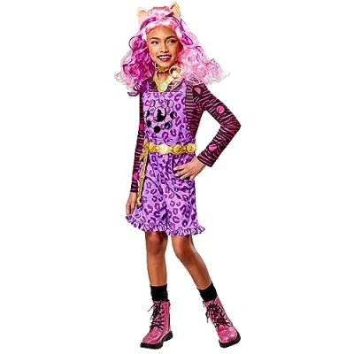 Imagen de Rubies Disfraz Clawdeen Deluxe para niñas, Jumpsuit, diadema, cinturón y collar. Oficial Monster High, Carnaval, Navidad, Cumpleaños, Fiestas Halloween