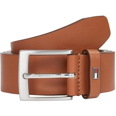 Imagen de Tommy Hilfiger Hombre Cinturón Adan 3,5 cm de piel, Marrón (Cognac), 80