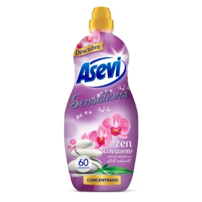 Imagen de Asevi Suavizante para Ropa Sensations Zen Concentrado Lavadora con Fragancia Relajante y Calmante Esencias Naturales Suavidad Duradera Todo Tipo de Tejidos 60 Lavados