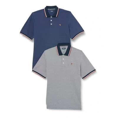 Imagen de JACK &amp; JONES Jprbluwin Polo SS 2pk MP, Azul, L para Hombre