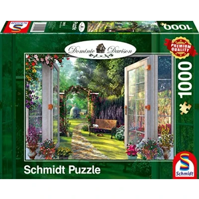Imagen de Schmidt 59592 Dominic Davison View of The Enchanted Garden Premium Quality Jigsaw Puzzle, Multicolour