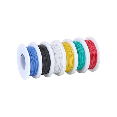 Imagen de TUOFENG Cable eléctrico aislado de silicona 14 AWG paralelo 8 metros y 2 conductores flexible alambre cobre estañado trenzado