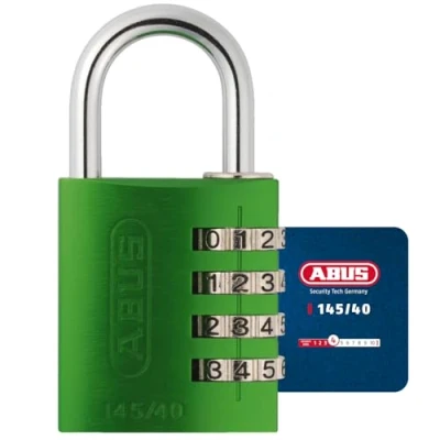 Imagen de Abus 145/40_VERDE Candado aluminio combinacion 40mm 4 dígitos verde