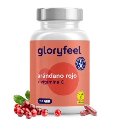 Imagen de Arándano Rojo 25.000 mg por cápsula con Vitamina C 210 Cápsulas veganas para +6 meses Extracto de Concentrado 50:1 Cranberry alta biodisponibilidad y absorción