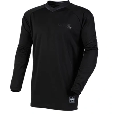 Imagen de O&#039;Neal Maillot de Motocross Moto Enduro Ajuste para una máxima amplitud Movimiento, protección Cosida en el Codo, Transpirable Element Classic Adulto Negro Talla XL