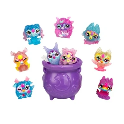 Imagen de Magic mixies Paquete de 9 miniminiminis la Serie Shimmerverse, 2 Ellos Ocultos, con mágica Experiencia desempaquetado Caldera Burbujas, 5 nuevos Equipos Mini Poderes
