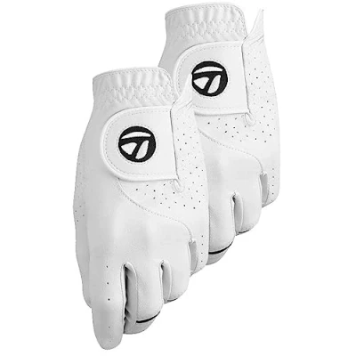 Imagen de TaylorMade Stratus Tech Guantes de Golf, para Hombre, 2 Unidades, Pack, Color Blanco, tamaño M/L