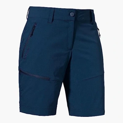 Imagen de Schöffel pantalones cortos Toblach2 para mujer, ligeros y refrescantes, de senderismo con tejido elástico, versátiles exteriores ajuste óptimo bolsillos prácticos