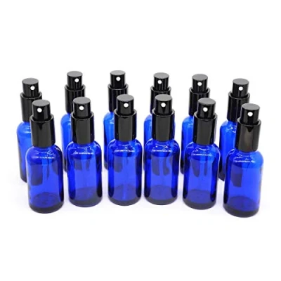 Imagen de Yizhao Azul Bote Spray Pulverizador Cristal 30ml, Pequeño con Fina Niebla, para Aceite Esencial, Aromaterapia, Perfume,Limpieza, Viaje, Agua,Farmacia, Laboratorio 18Pcs