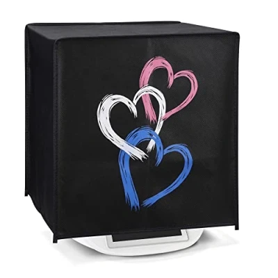 Imagen de kwmobile Funda compatible con Thermomix TM5 / TM6 Cubierta protectora antipolvo para robot de cocina corazones metálicos