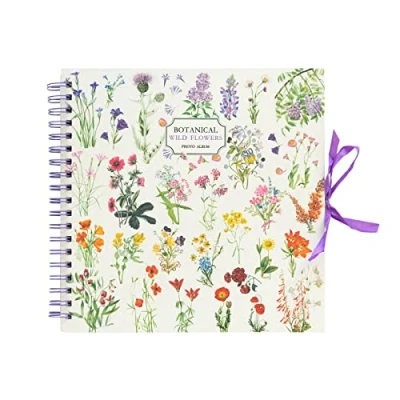 Imagen de Album fotos Scrapbook Botanical Wild Flowers para pegar y escribir Álbum cuadrado 26x26 personalizable