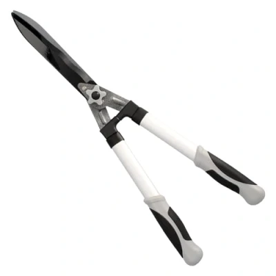 Imagen de SATURNIA Tijeras Podar Setos 2 Manos Aluminio 63 cm. Hojas Acero Antiadherente, Mango TPR, Ajuste Corte