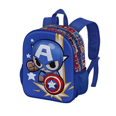 Imagen de Marvel Los Vengadores Mochila 3D Pequeña, 26 x 31 cm, Capacidad 8.5 L, Azul Punch