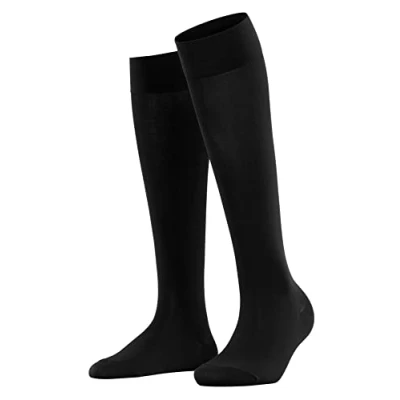 Imagen de FALKE Cotton Touch W KH algodón largo unicolor 1 par, Calcetines largos Mujer, Negro (Black 3000) nuevo ecológico, 39 42