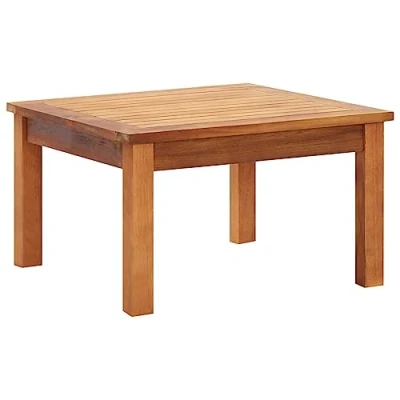 Imagen de vidaXL Mesa de Centro Jardín Rectangular Mueble para Exterior Patio Terraza Café Comedor Merienda Color Natural Madera Maciza Acacia