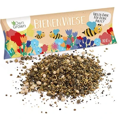 Imagen de mezcla de flores prado abejas: 100 g semillas abejas para coloridas, e imanes abejorro amigables con las anuales y perennes