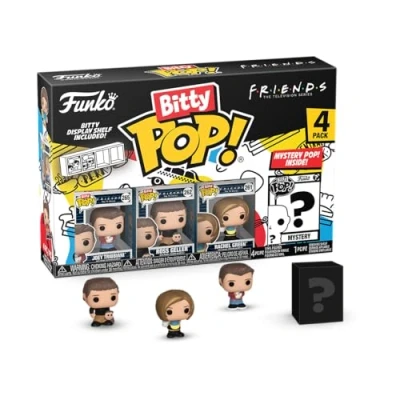 Imagen de Funko Bitty Pop! Friends Joey 4PK Tribbiani™, Ross Geller™, Rachel Green™ Y una Minifigura Misteriosa Sorpresa 0.9 Inch (2.2 Cm) Coleccionable Repisa Apilable Incluida Fans
